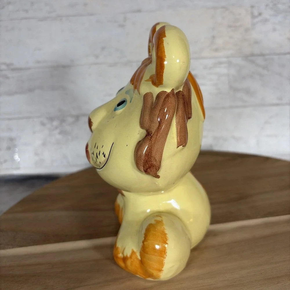 Vintage Italian Ceramic Lion Piggy Bank Mid Century Pottery Made In Italy 72/4